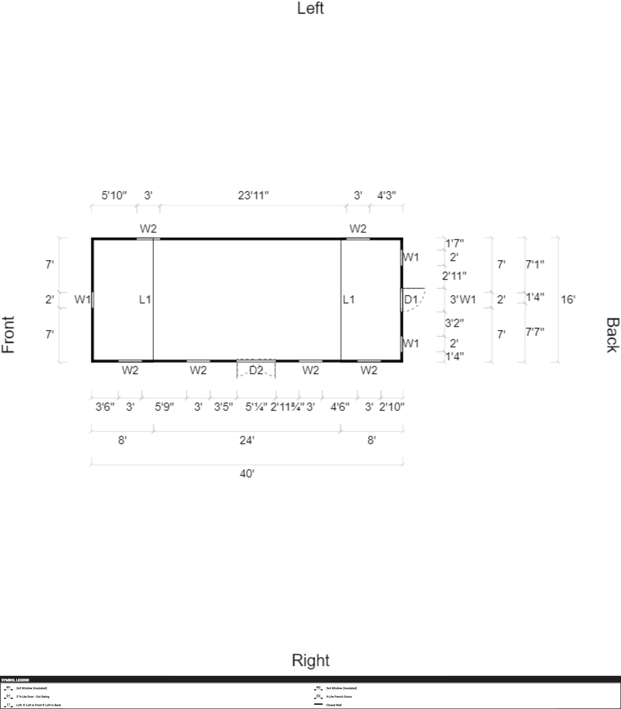Side Lofted Barn 16x40 - Image 2