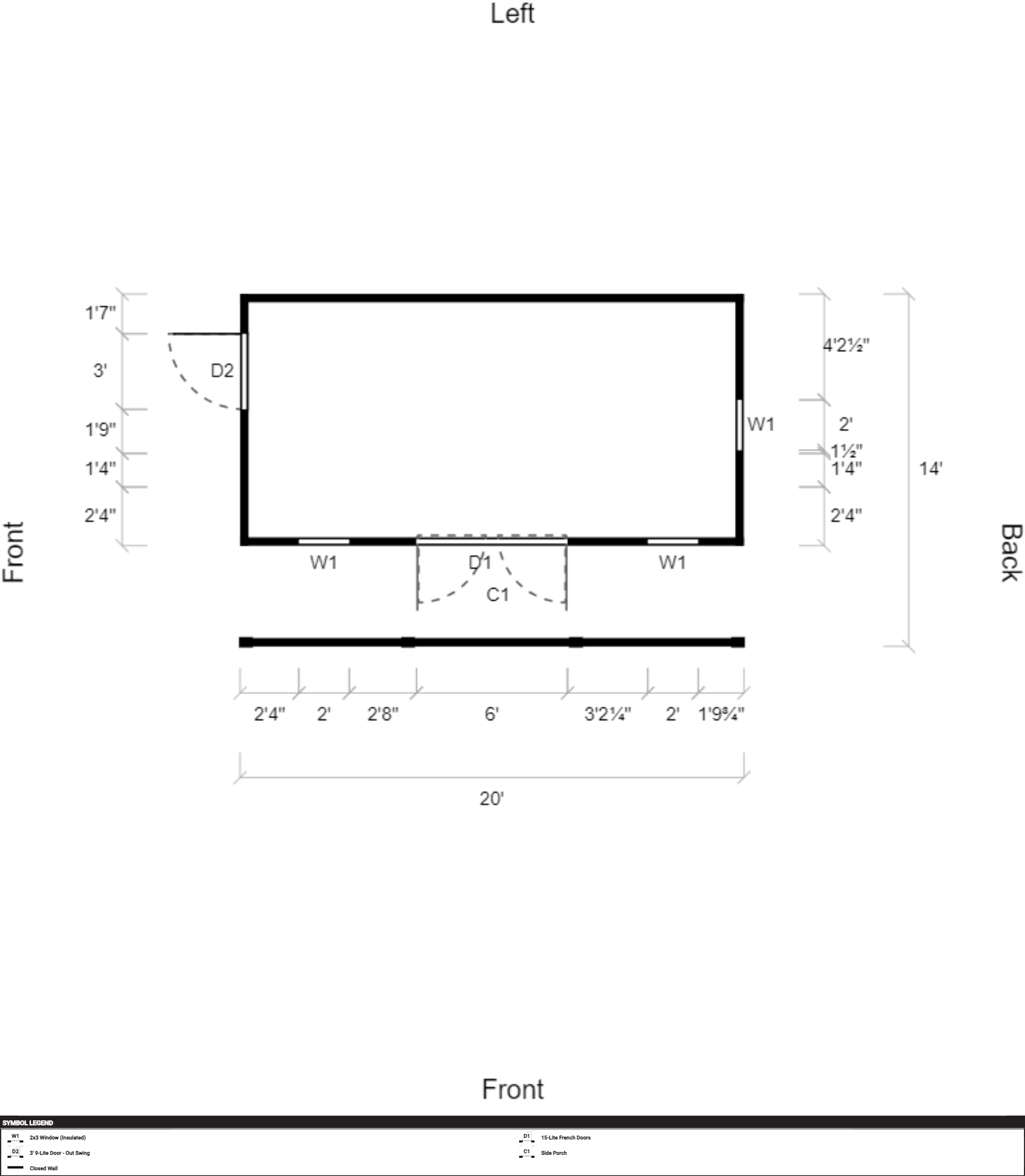 Side Porch Cabin 14x20 - Image 2