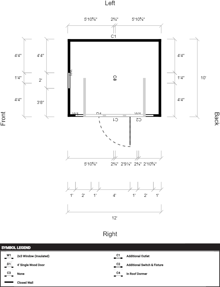 Side Garden Shed 10x12 - Image 2