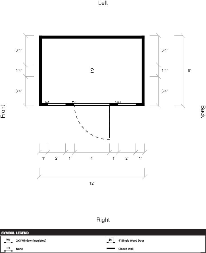 Side Garden Shed 8x12 - Image 2