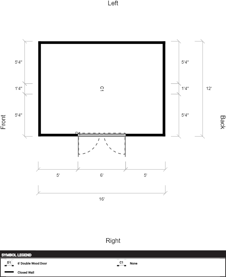 Side Garden Shed 12x16 - Image 2