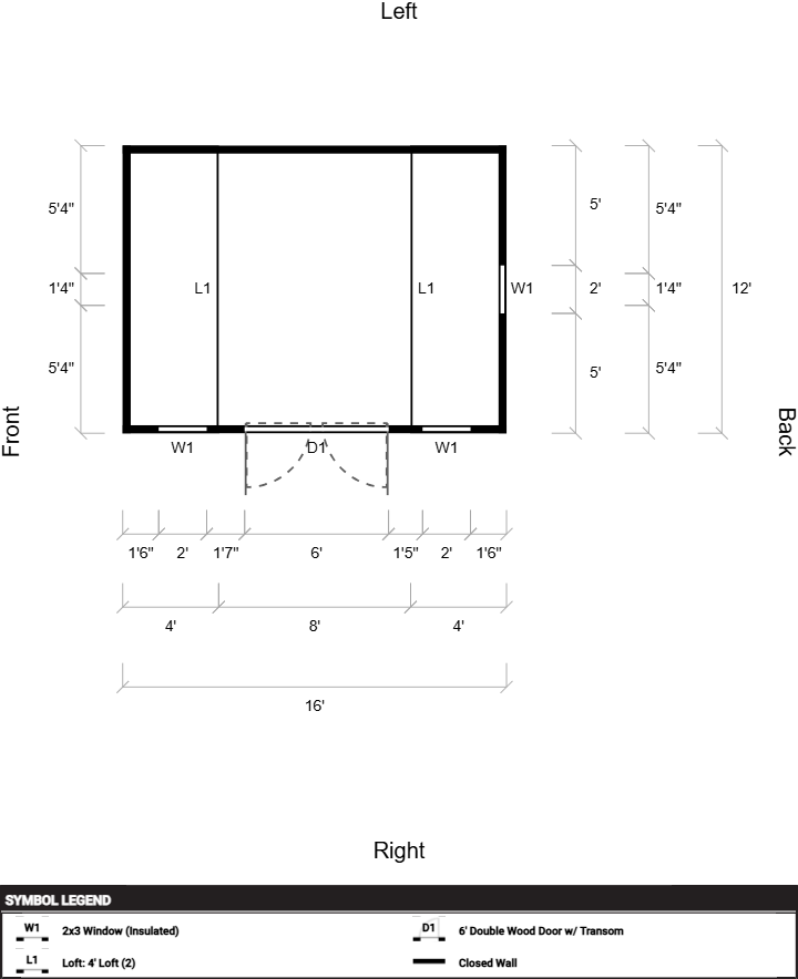 Side Lofted Barn 12x16 - Image 2