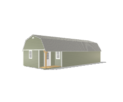 Lofted Corner Porch Cabin 16x40