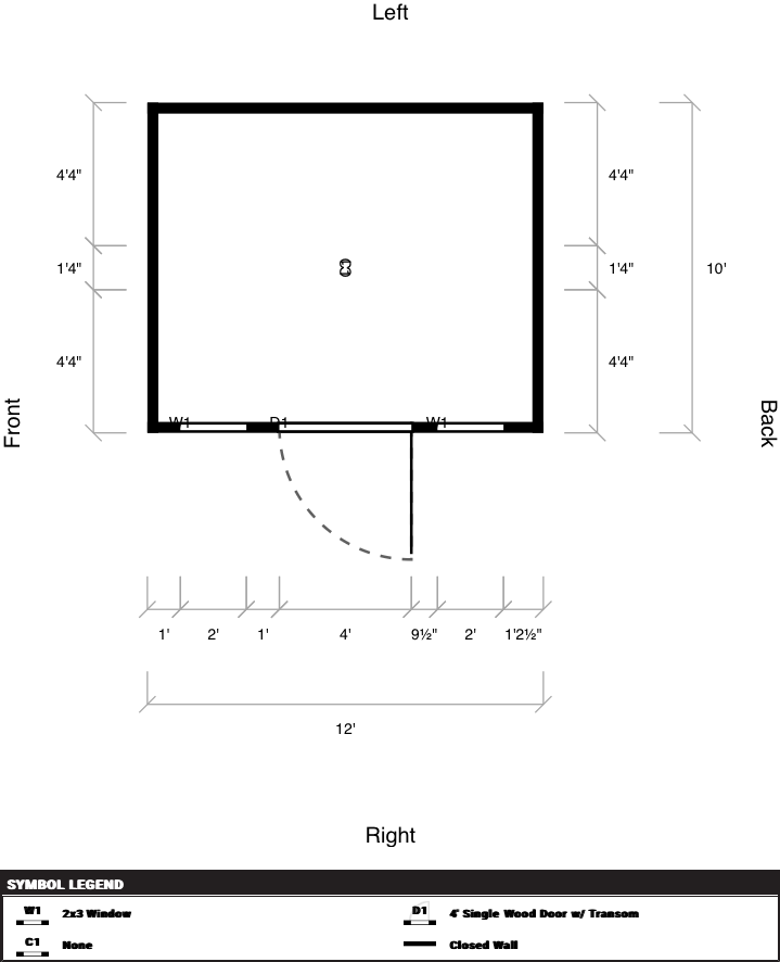 Side Garden Shed 10x12 - Image 2