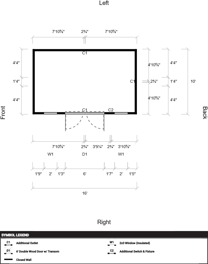 Side Garden Shed 10x16 - Image 2