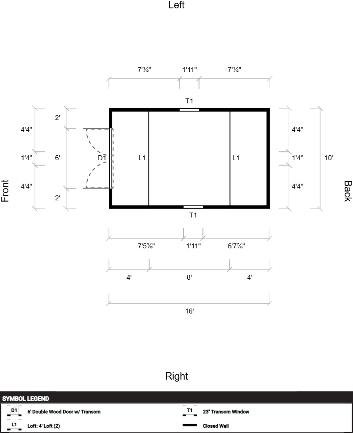 Side Lofted Barn 10x16 - Image 2