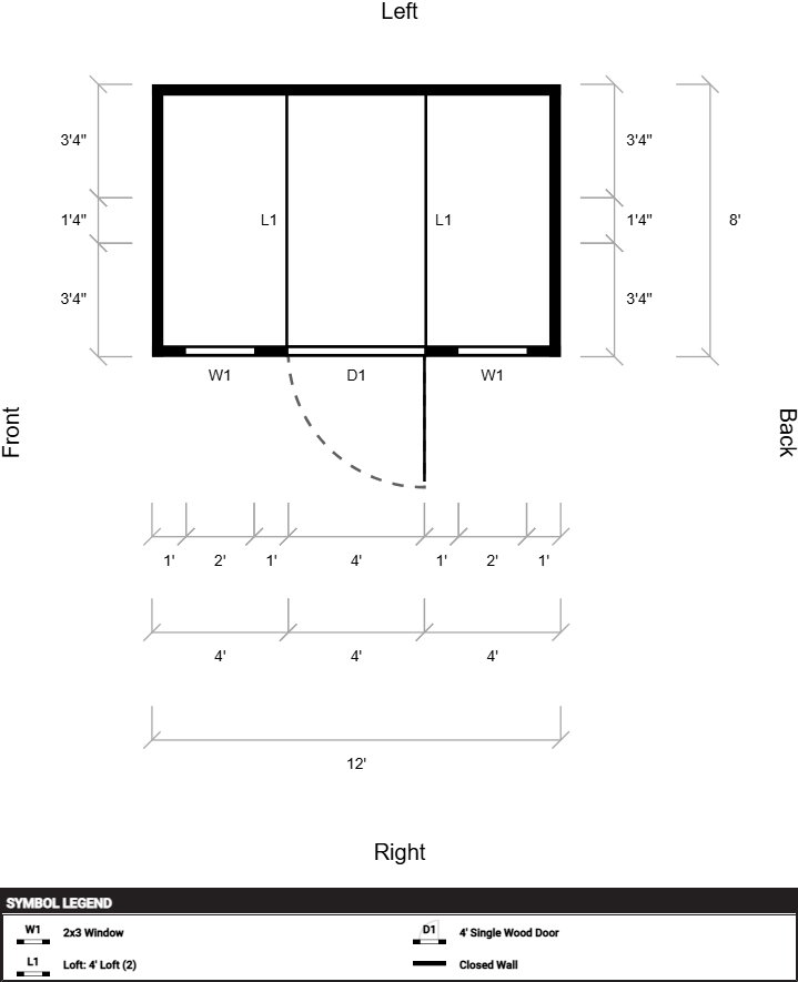 Side Lofted Barn 8x12 - Image 5
