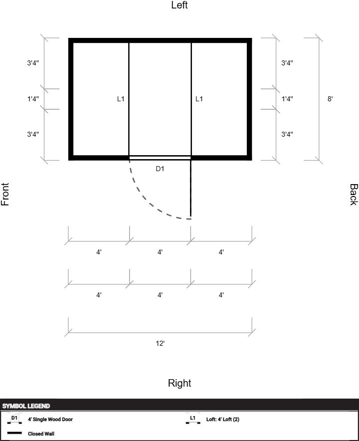 Side Lofted Barn 8x12 - Image 2